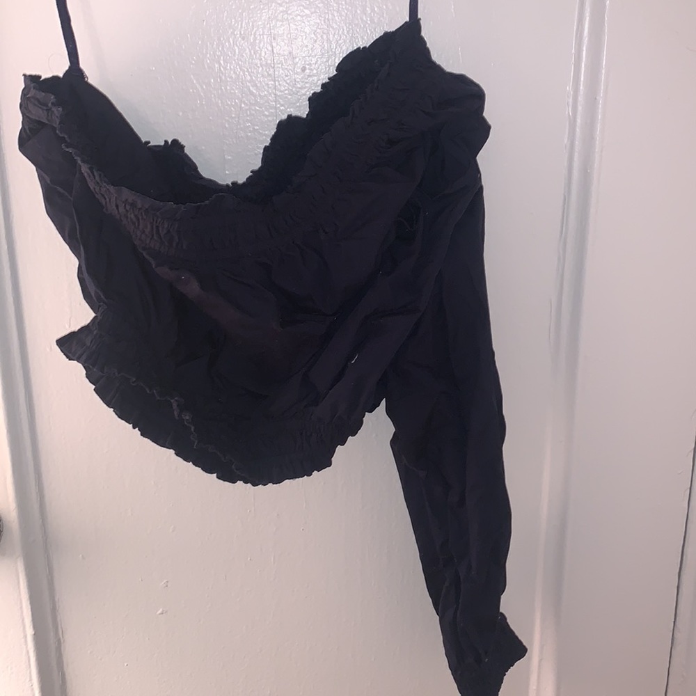 Free People One Shoulder Ruffle Top - Picture 4 of 4